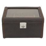 WATCH BOXES Friedrich|23 CUBANO L watch and jewelry case 27025-30 for 8 watches, vintage brown leather